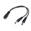 4 τεμάχια καλώδιο διαχωριστή ισχύος DC 5.5X2.1mm 1 σε 2M/F για κάμερα ασφαλείας CCTV 2