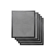 5-osainen grillausmatto, uudelleenkäytettävät grillausmatot, helppo puhdistaa - toimii kaasulla, hiili 400 mm x 330 mm musta