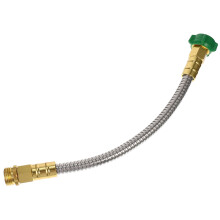 Síneadh Píopa Uisce Síneadh Píobáin Garden1ft Nascóir Faucet Cruach Dhosmálta Miotal Solúbtha