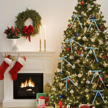 24 fiocchi natalizi in velluto per albero, decorazioni per la casa, matrimoni e ghirlande - Regalo artigianale rustico
