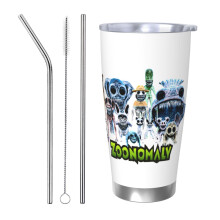 Zoonomaly 20oz Tumbler, nerezový vakuově izolovaný cestovní hrnek na kávu, cestovní hrnek na kávu s víkem, termohrnek pro venkovní použití