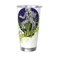 Beetlejuice 20oz Tumbler, nerezový vakuově izolovaný cestovní hrnek na kávu, cestovní hrnek na kávu s víkem, termohrnek pro venkovní