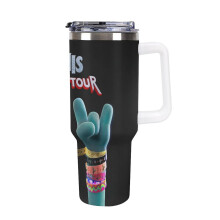 Velkokapacitní hrnek do auta Trolls World Tour cestovní hrnek na kávu 40oz automobilový hrnek s brčkem cestovní hrnek vakuový hrnek z