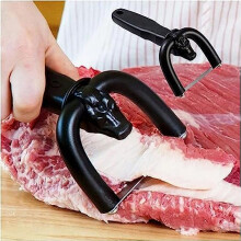 2-teiliges Set Fleischfetttrimmer – Handschneider für Rind- und Schweinefleisch, ideal zum Reinigen von Rindfleisch und Fett, Grillutensilien,