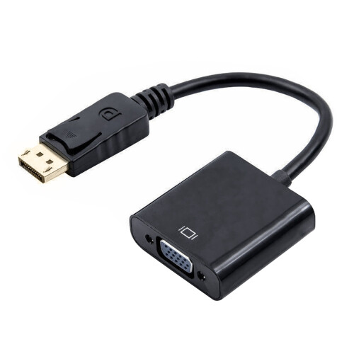 SUSUchens Display Port DP αρσενικό σε VGA θηλυκό καλώδιο μετατροπής για προβολέα υπολογιστή, 1