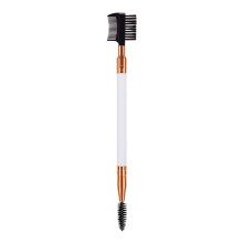 Wooden Handle Double-ended Nylon Bristles Makeup Brush Cosmetics Lash Eyebrow Brush for Woman (T-01-451)