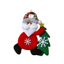 Vigorbear Ornamenti di Natale in peluche per albero di Natale, simpatici Babbo Natale, pupazzo di neve, renna, orso che abbraccia l'albero, bambole