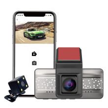 Deyared CarLog Dash Cam Fram & Bak 1296P Full HD 3,66" Skärm 170 Vidvinkel WiFi Pekskärm Nattseende G-Sensor Parkeringsövervakning