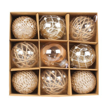Set di palline decorative natalizie, 8 cm, infrangibili, per albero di Natale, 9 pezzi, decorazioni per casa, festival, matrimoni, feste