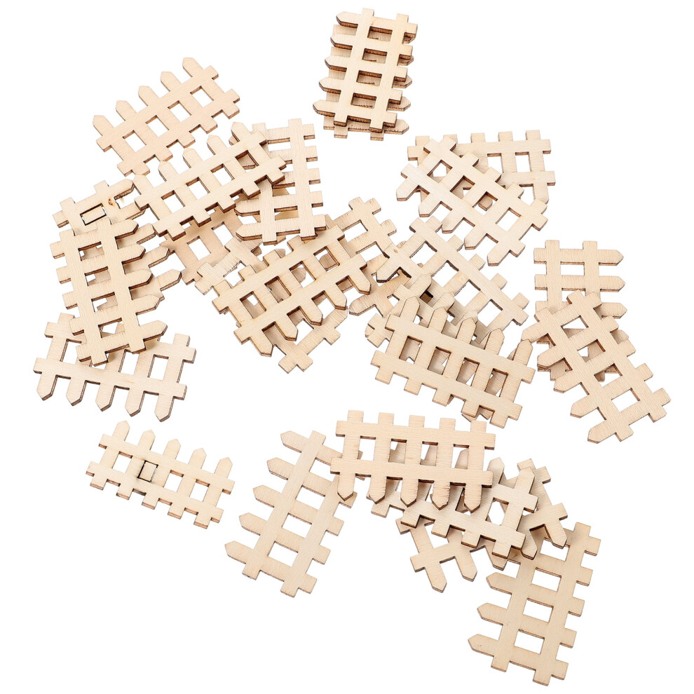 100 Pcs Miniature Fence Photo Prop Mini Wooden Fence Mini Garden Picket Fence 9395123500683