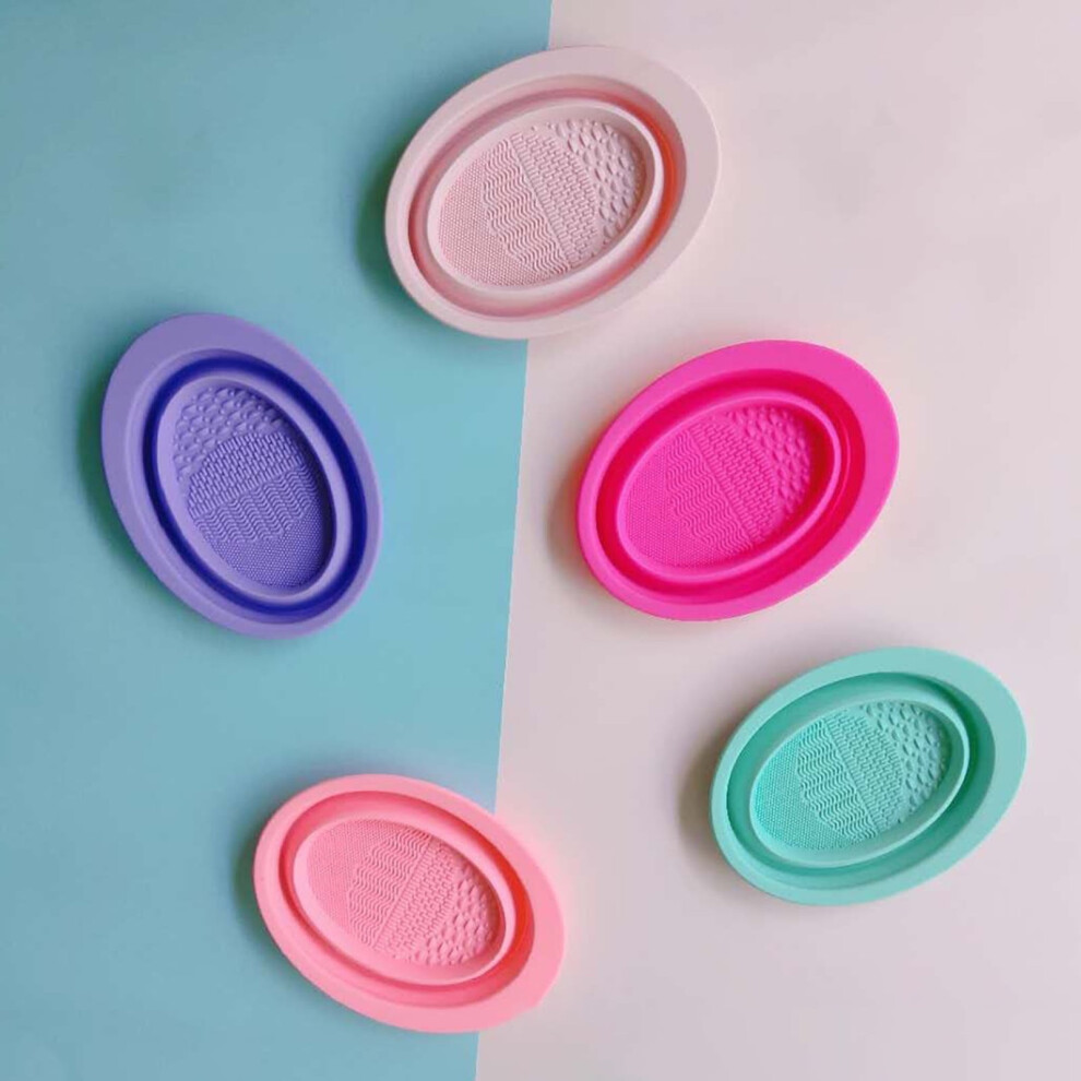 Light Hesroicy Practical Makeup Brush Scrubber Unique Texture Convenient To Carry Cleaning Tools Brush Washing Mat For Women