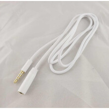Câble d'extension audio stéréo pour casque (3,5 mm mâle/femelle) blanc, 1 m (1 pièce)