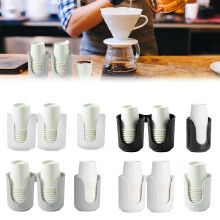 Hariumiu Plastic Cup Holder with U-Shaped Grooves, Top Opening, Anti-Slip Cup Storage for Bathroom Vanity, Kitchen, RVs, Campers