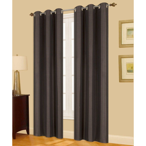 1PC BROWN BRONZE GROMMETS PANEL INSULATE LINED BLACKOUT LIGHT BLOCKING
