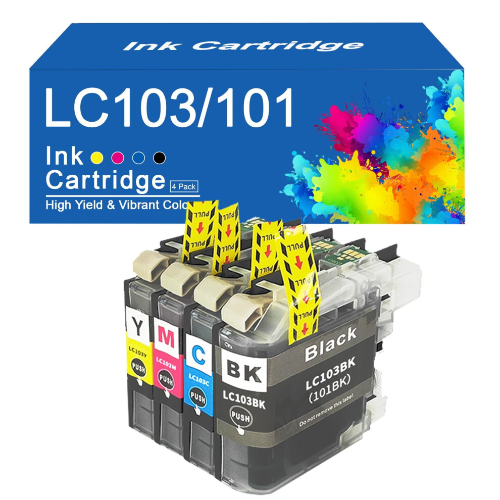 Lc103 Lc101 Ink Cartridges Compatible With Brother, High Yield For Mfc-J4310dw J4410dw J4510dw J4610dw J4710dw Printers - Combo Pack 9395123597713