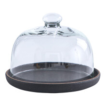 Ceramic Cake Plate with Dome Round Cake Stand Serving Platter