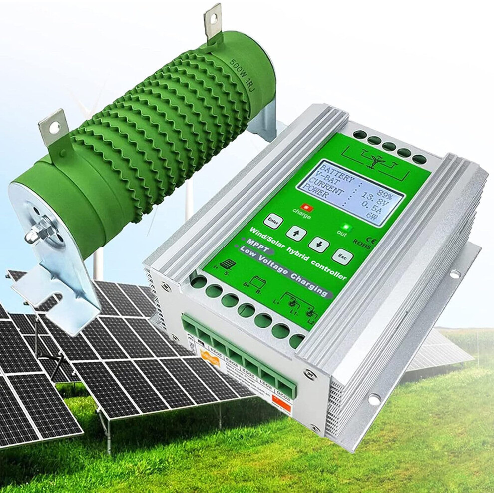 Wind Solar Hybrid Mppt Boost Charge Controller 6000W12000w 12V/24V/48V Lcd Offgrid 9113335013223