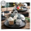 Ceramic Cake Plate with Dome Round Cake Stand Serving Platter 4