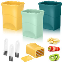 Affettatrice portatile da cucina per frutta e verdura, tagliaverdure in metallo, set da 3 pezzi in acciaio inossidabile.