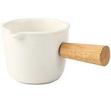Espresso Coffee Milk Pitcher Bar Supplies Cup Measuring Glass Wood Ceramic