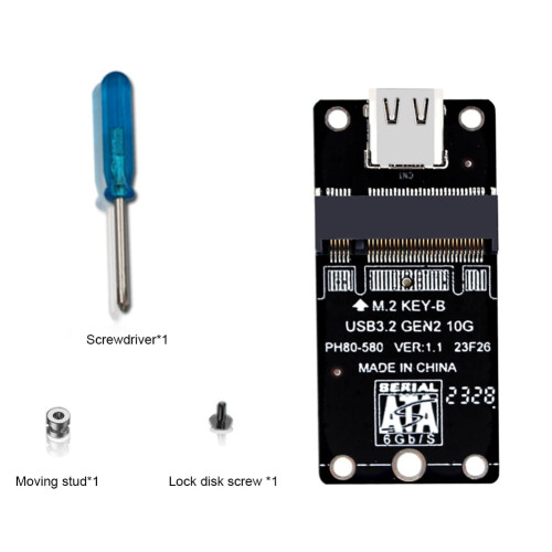 jixopn NGFF σε USB3.2Type-C Κάρτα Προσαρμογέα M.2B Key M2NGFF SSD Υποστήριξη Προσαρμογέα M2SSD 2