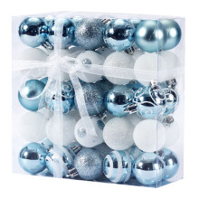 Staron 50Pcs Sky Blue Christmas Ornaments, 1.58 Inch Shatterproof Xmas Decorations for Holiday Party Wedding Decoration
