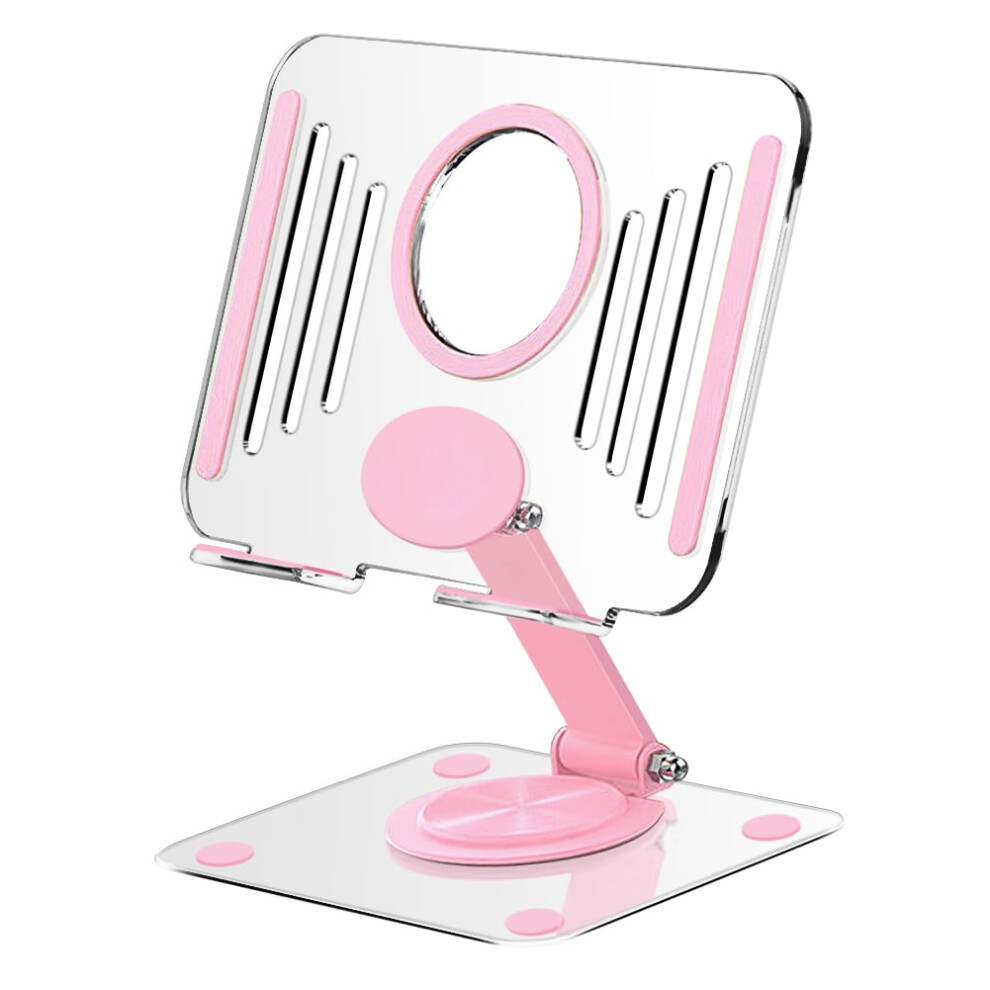 Foldable Acrylic Tablet Stand With 360 Rotating Base, Adjustable Holder For Compatible With Ipad Pro 11/12.9, Compatible With Ipad 10.9, Compatible Black/White/Pink 9395123700106