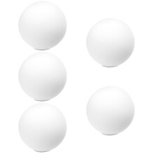 Lot de 5 abat-jour boule blanc laiteux pour lampe de jardin ou terrasse.