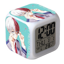 Sveglia a LED con motivo My Hero Academia - Orologio digitale da scrivania luminoso per bambini e adulti - Compatibile con HTNL#388