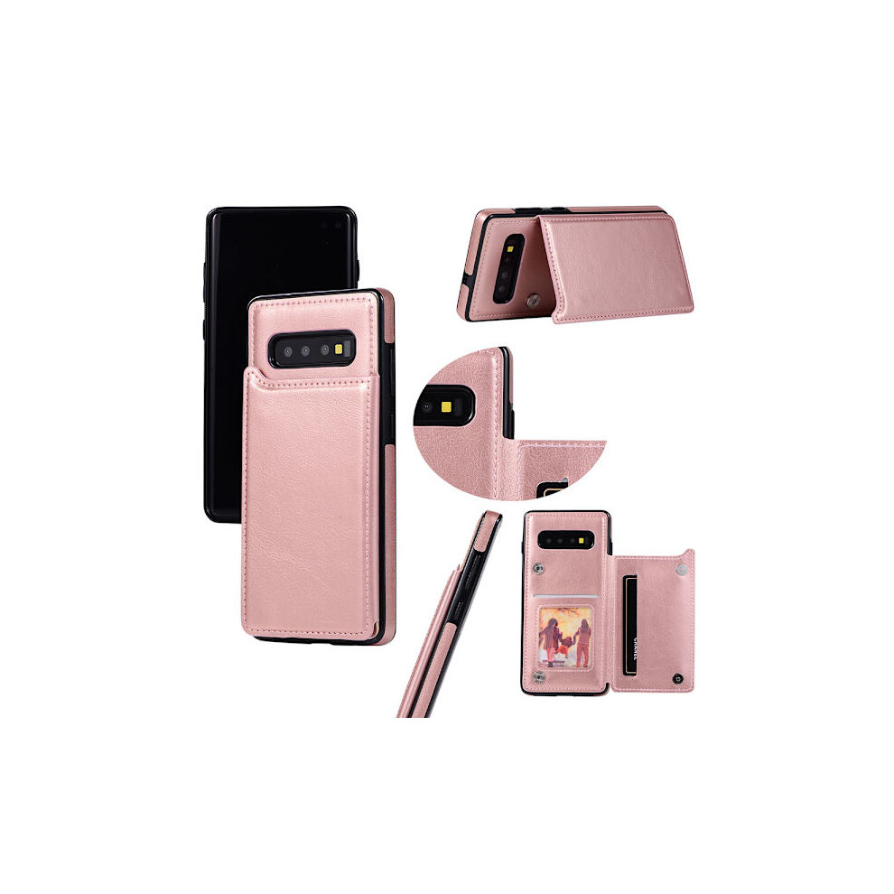 Compatible With Samsung Galaxy S10 Plus - Nkobee Leather Case With Wallet/Card Slot Rose Gold 9395123702834