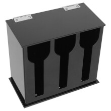 Soporte para utensilios de acrílico FUYGRCJ con 3 compartimentos, organizador compacto de cubiertos para almacenamiento de vajilla.