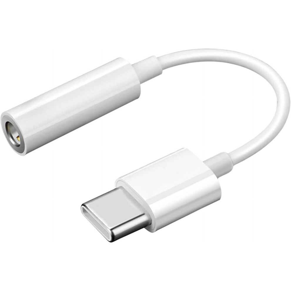 Type-C To 3.5Mm Jack Adapter, Usb C Digital Audio Dongle Converter For Smart Devices With Type-C Port (White) White 9395123703466