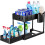 Under-sink shelf for kitchen, multifunctional shelf, spice rack, under-cabinet shelf, black 1