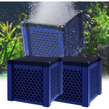 Djunllk2Pcs Pure Cube Filtru de apă cu fagure de miere cu carbon activ pentru cai, iaz, acvariu. Compatibil cu jgheaburile standard.