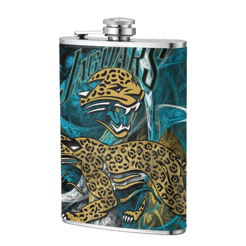 Δερμάτινη φιάλη Jaguars Fagon 8oz από ανοξείδωτο ατσάλι - Συμβατή με υπαίθρια αθλήματα,