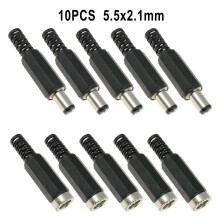 Connecteur de prise d'alimentation CC Mosiee 10x2,1*5,5 mm/2,5*5,5 mm mâle + femelle