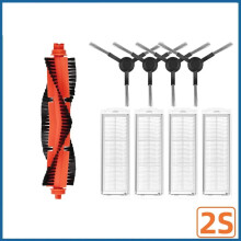Panos de limpeza, escova lateral principal e filtros compatíveis com o aspirador robô Xiaomi Mijia Mop2S3C Mi Robot Vacuum Mop P XMSTJQR2S STYJ02YM.