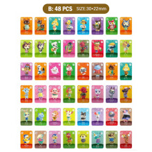 Série Animal Crossing Amiibo: 5 cartões, 24 unidades de 30*22mm, 48 unidades de 30*22mm