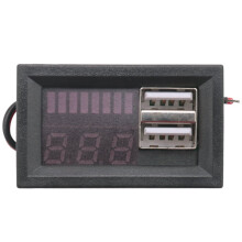 Voltímetro digital con pantalla LED roja, mini medidor de voltaje, panel de prueba de voltaje para automóviles, motocicletas y vehículos de 12 V