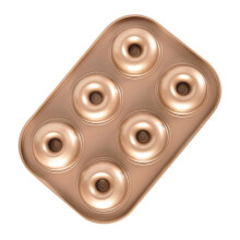 Donut Pans, Non-Stick 6-Cavity Mini Baking Pans, High-grade Carbon Steel Donut Mold - Bagels Doughnuts Biscuit Cake Baking Tray Maker Pan