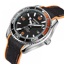 Automatic mechanical watch in stainless steel Nh35 movement, sapphire crystal, nylon, elegant watch brand