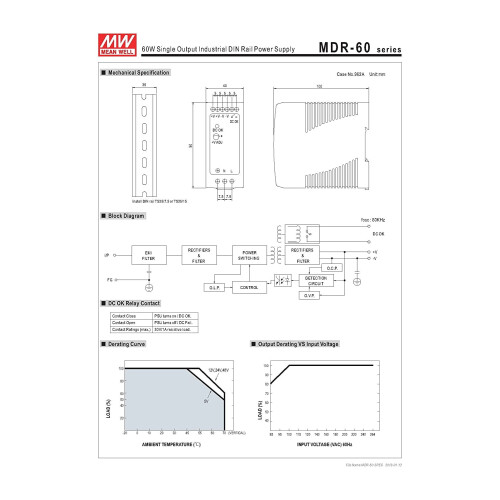 Τροφοδοτικό MDR-60-5AC σε DC DIN-rail 5V10Amp50W 2