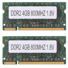 2X DDR2 4GB 800Mhz Laptop Ram PC2 6400 2RX8 200 Pins SODIMM for AMD Laptop Memory