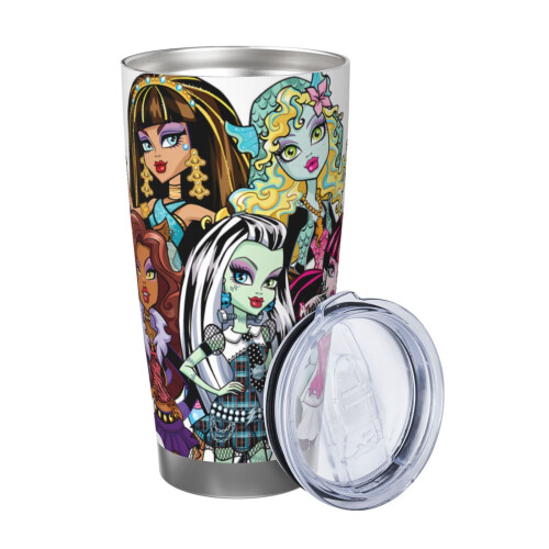 Ποτήρι Monster High20oz, Κούπα ταξιδιού καφέ από ανοξείδωτο ατσάλι με μόνωση κενού, Κούπα 1