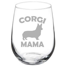 Verre à vin Goblet Corgi Mama (17 oz sans pied)