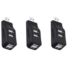 3x4-Port-USB-Hub, Mini-USB2.0-Daten-Hub-Splitter, klein und tragbar, für PC, Laptop, Notebook-PC, XPS