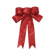 23 cm grote rode kerststrik DIY glitter kerststrik ornament slinger decoratie strik lint voor kerstfeest thuis deur muur