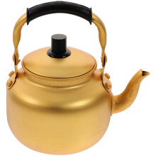 Bouilloire rétro portable en alliage d'aluminium avec couvercle, utilisable sur la cuisinière. Idéale pour le café, le thé ou comme pichet.