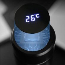 Tdoenbutw isolerte tumblers LED intelligent temperaturvisning Gradient farge isolasjonskopp 500 ml reiseflasker opplag G