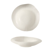 12.5in Stylish Nordic Ceramic Soup Bowl - High Aesthetic Underglaze Painted Dish, Kitchen Platter for Serving